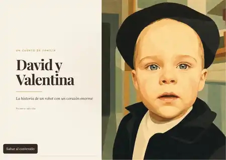 Portada del cuento David y Valentina